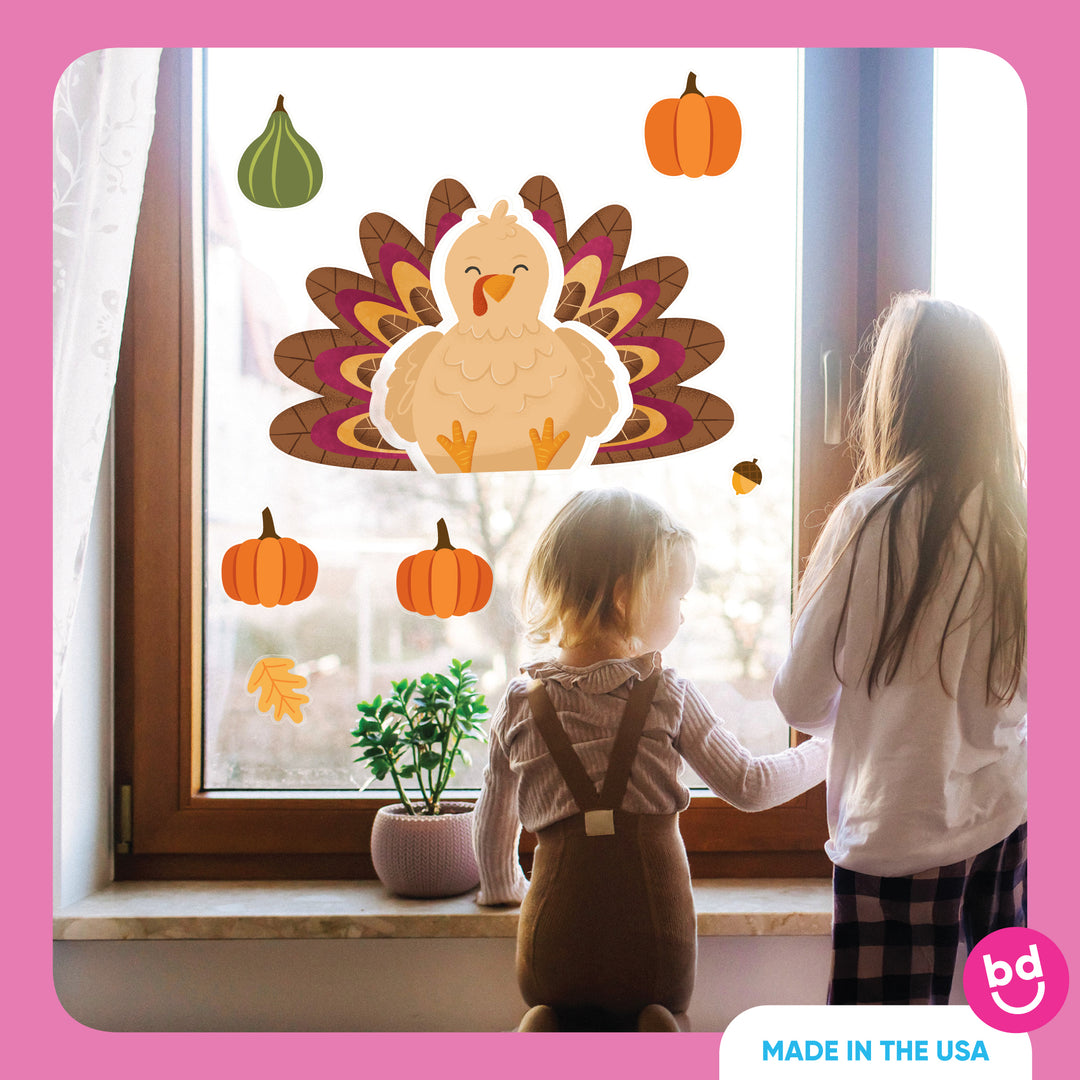 Thanksgiving Turkey Window Clings