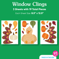 Thanksgiving Turkey Window Clings