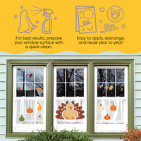 Thanksgiving Turkey Window Clings