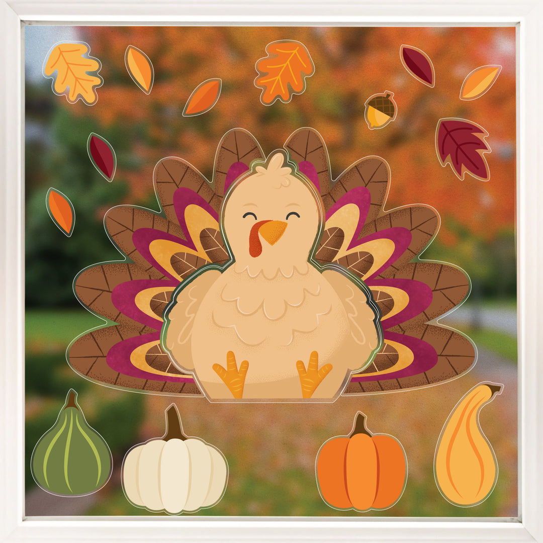 Thanksgiving Turkey Window Clings
