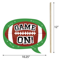 Funny The Big Game - Football Party Photo Booth Props Kit - 10 Piece