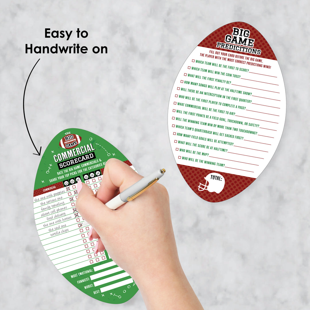 The Big Game - 2-in-1 Football Party Cards - Activity Duo Games - Set of 20