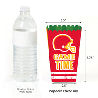 The Big Game - Red and Yellow - Football Party Favor Popcorn Treat Boxes - Set of 12