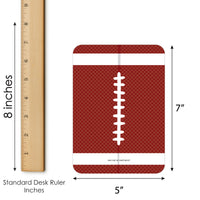 The Big Game - Commercial Bingo Cards and Markers - Football Party Shaped Bingo Game - Set of 18