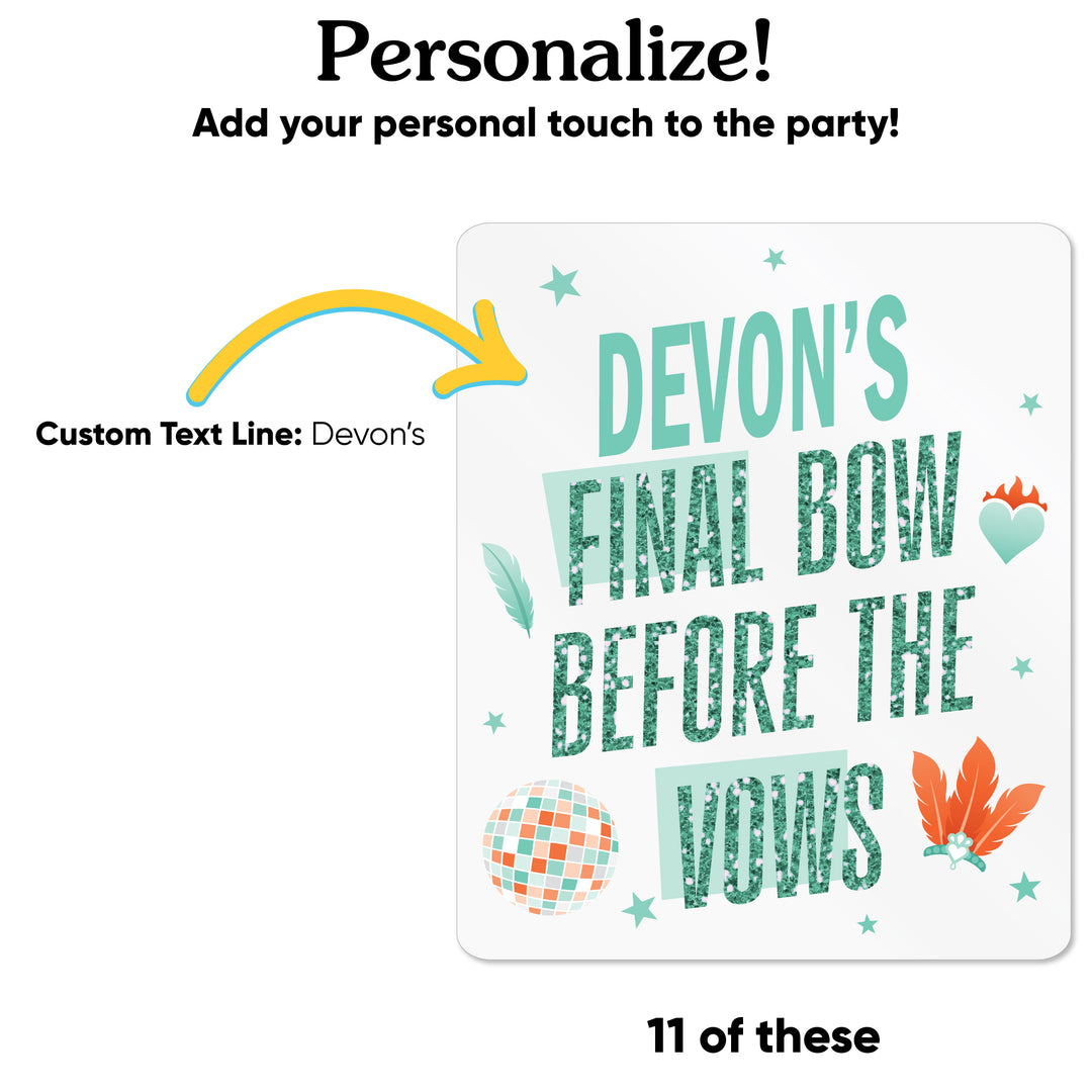 Custom Text Drink Pouches - The Life of a Bride - 12 Ct