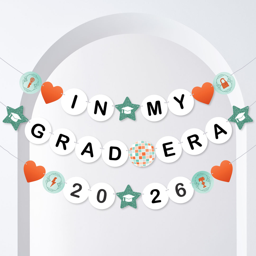 In My Grad Era 2026 friendship bracelet graduation party banner