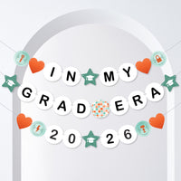In My Grad Era 2026 friendship bracelet graduation party banner