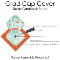 Grad cap cover kit with top piece and base piece