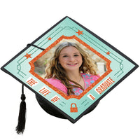 Custom The Life of a Graduate photo grad cap cover 2026