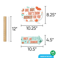 Cardstock showgirl photo prop with attached stick