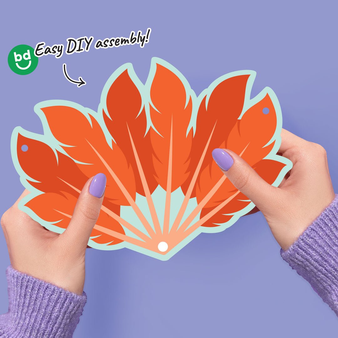 Cardstock showgirl garland cutouts with pre-cut holes for cording