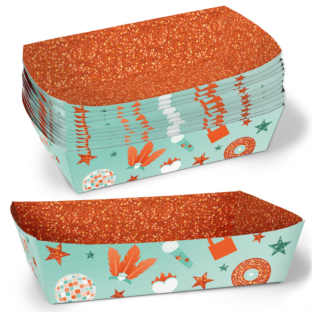 The Life of a Party Showgirl paper food trays set of 12