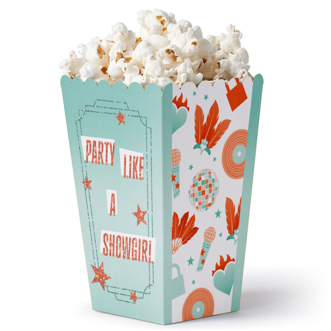 The Life of a Party Showgirl popcorn boxes set of 12