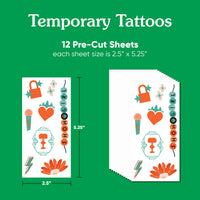 Showgirl friendship bracelet style temporary tattoo design
