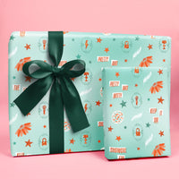 Showgirl themed wrapping paper used for birthday and bachelorette gifts