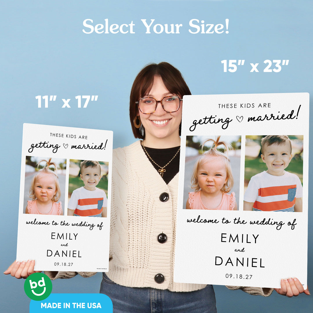 Personalized These Kids Are Getting Married Wedding Sign (Select Your Size)