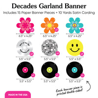 Through the Decades Garland Banner - 15 Pc