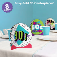 Through The Decades 3D Centerpieces - 8 Ct