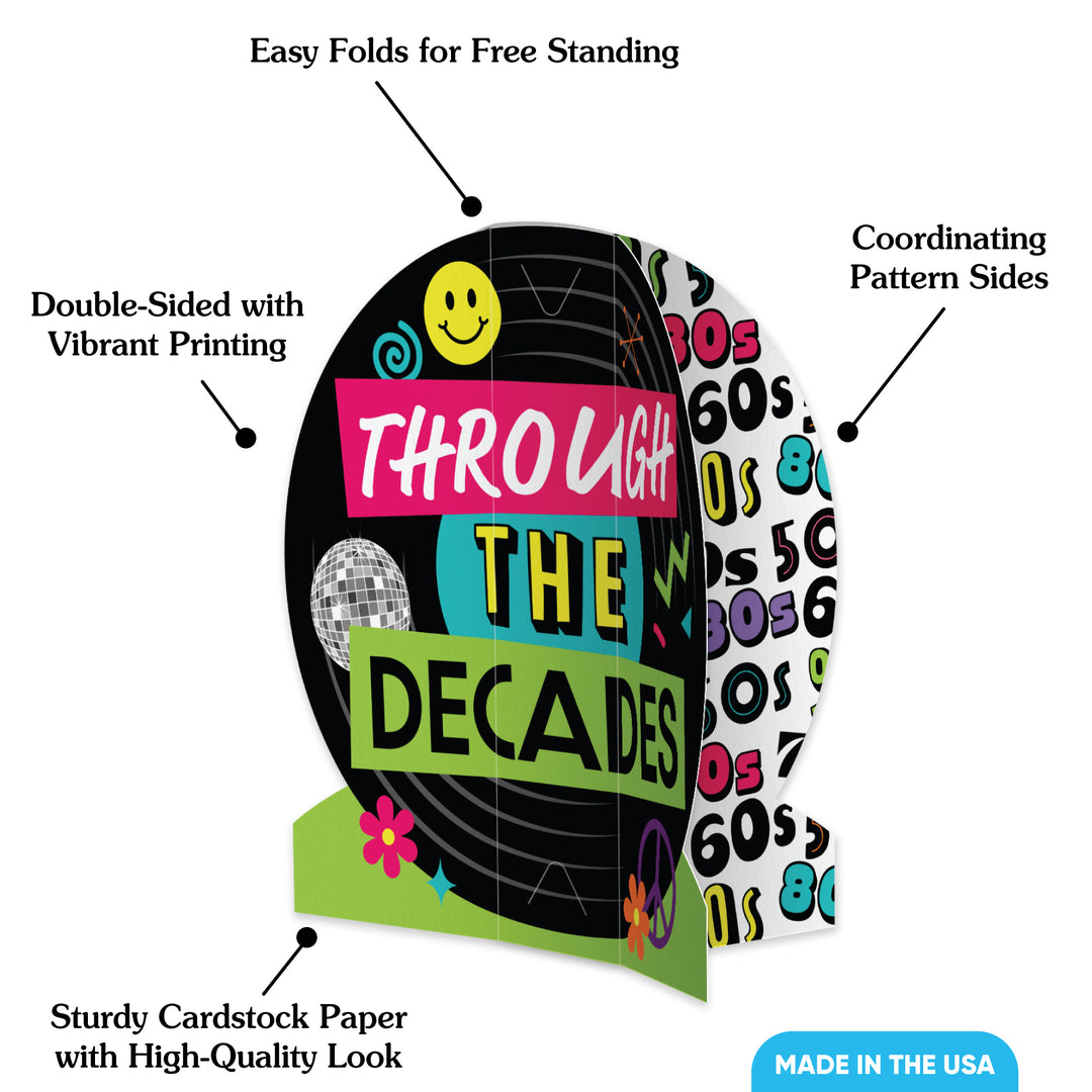 Through The Decades 3D Centerpieces - 8 Ct