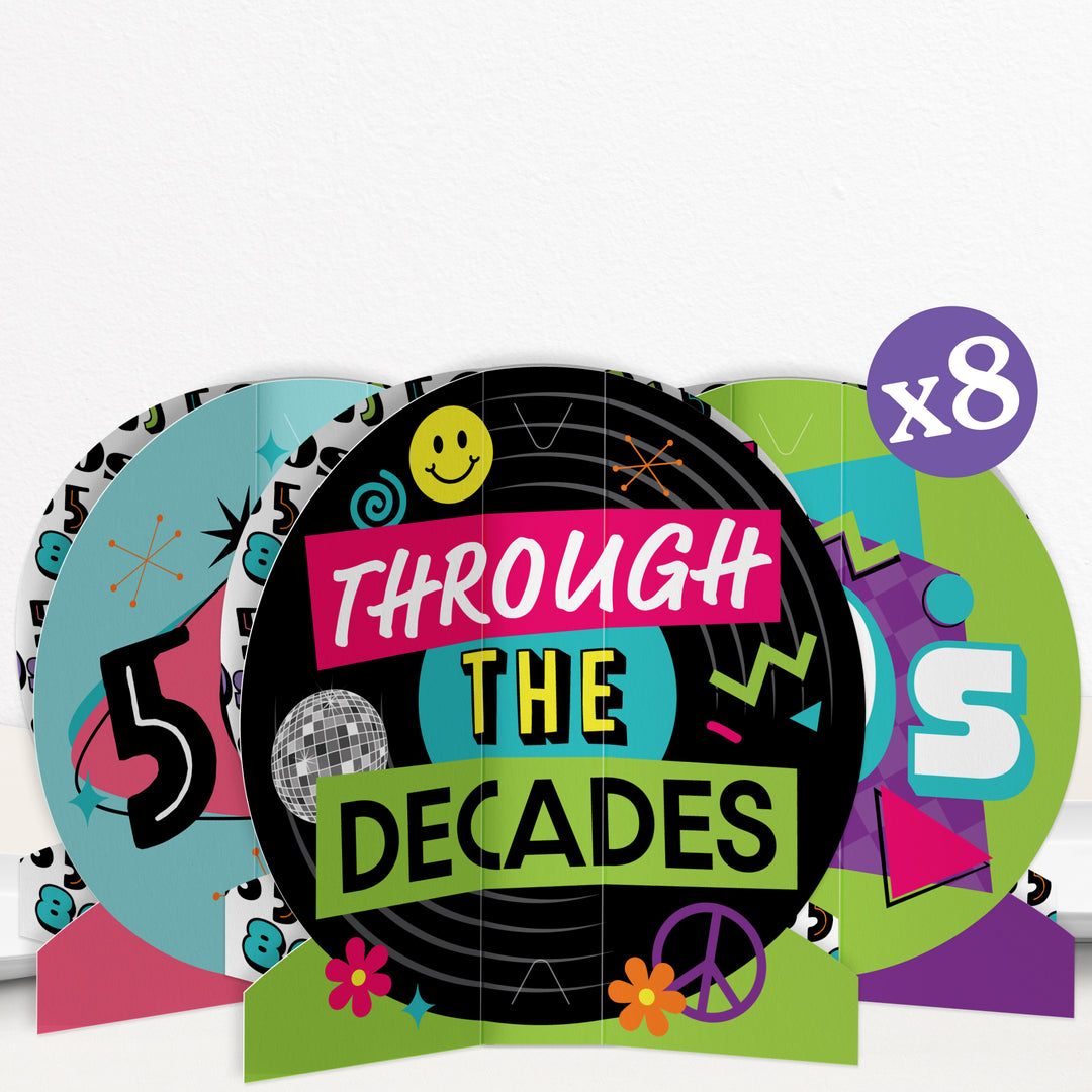 Through The Decades 3D Centerpieces - 8 Ct