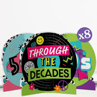 Through The Decades 3D Centerpieces - 8 Ct
