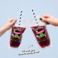 Custom Text Drink Pouches - Through the Decades - 12 Ct