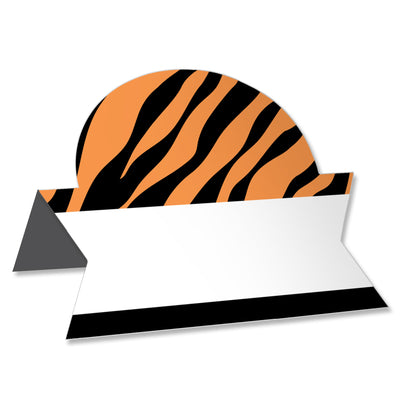 Tiger Print - Jungle Party Tent Buffet Card - Table Setting Name Place Cards - Set of 24