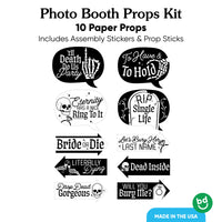 Set of 10 Til Death Do Us Party photo booth props included