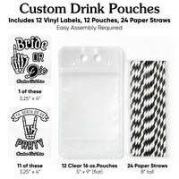 Custom Text Drink Pouches - Til Death Do Us Party - 12 Ct