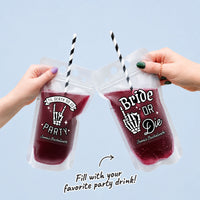 Custom Text Drink Pouches - Til Death Do Us Party - 12 Ct