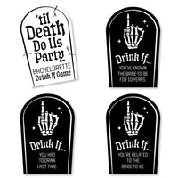 Til Death Do Us Party Drink If game tombstone cards