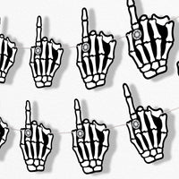 Til Death Do Us Party skeleton hand garland banner decoration