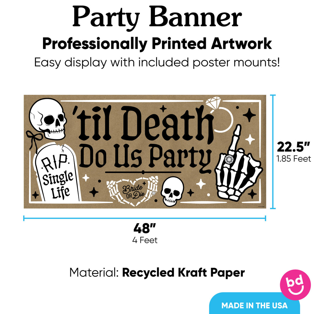 Party backdrop banner with poster mounts included