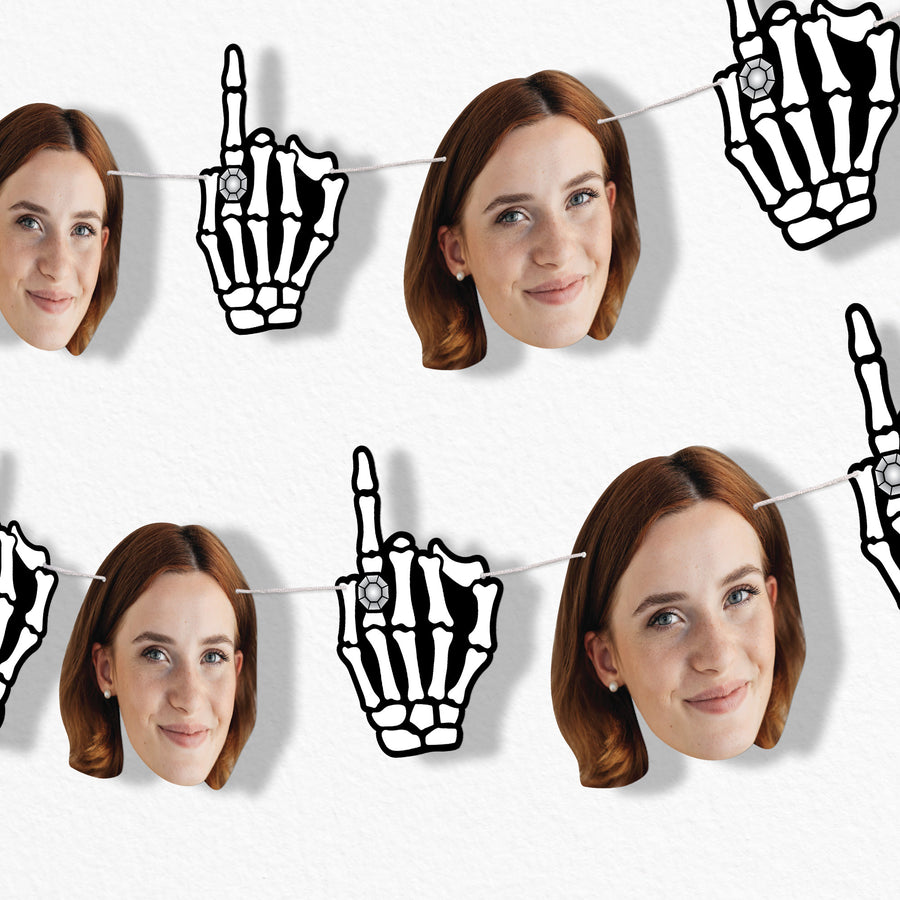 Til Death Do Us Party custom fun face garland banner decoration