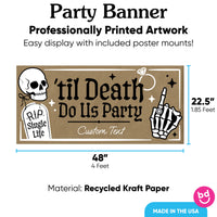 Large kraft party banner with poster mounts included