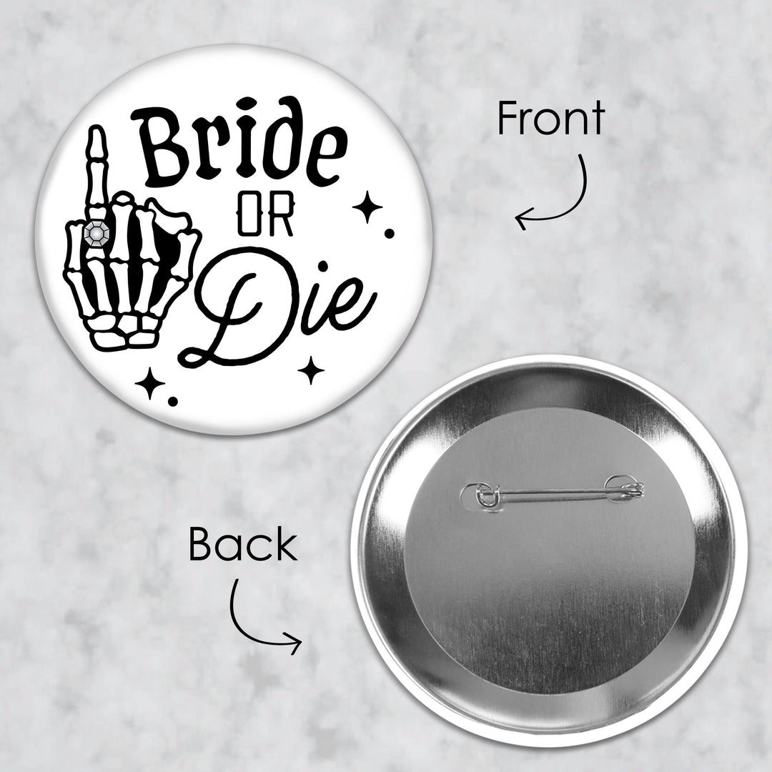 Til Death Do Us Party Bachelorette Buttons - 8 Ct