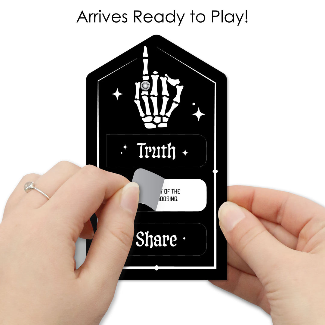 Bachelorette party guests playing Truth Dare Share game