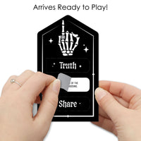 Bachelorette party guests playing Truth Dare Share game