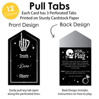 Stack of Truth Dare Share pull tab cards detail view
