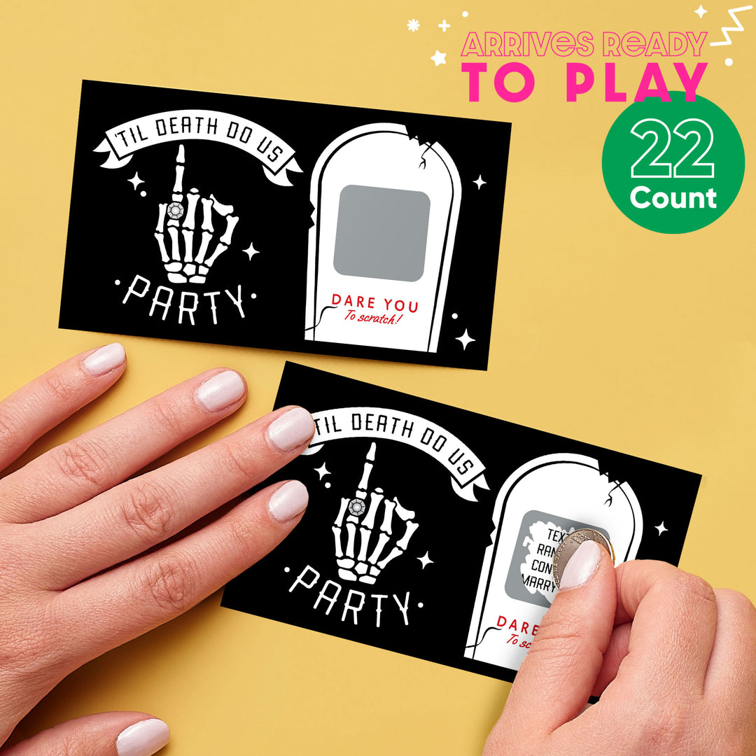 Set of 22 dare scratch off cards with instruction card included