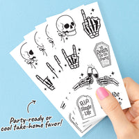 Set of 12 tattoo sheets with 84 Til Death Do Us Party tattoos