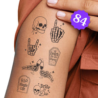 Til Death Do Us Party temporary tattoos gothic bachelorette designs