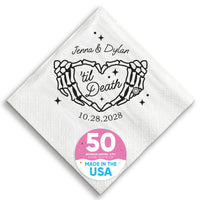 Custom Text Napkins - Til Death Wedding