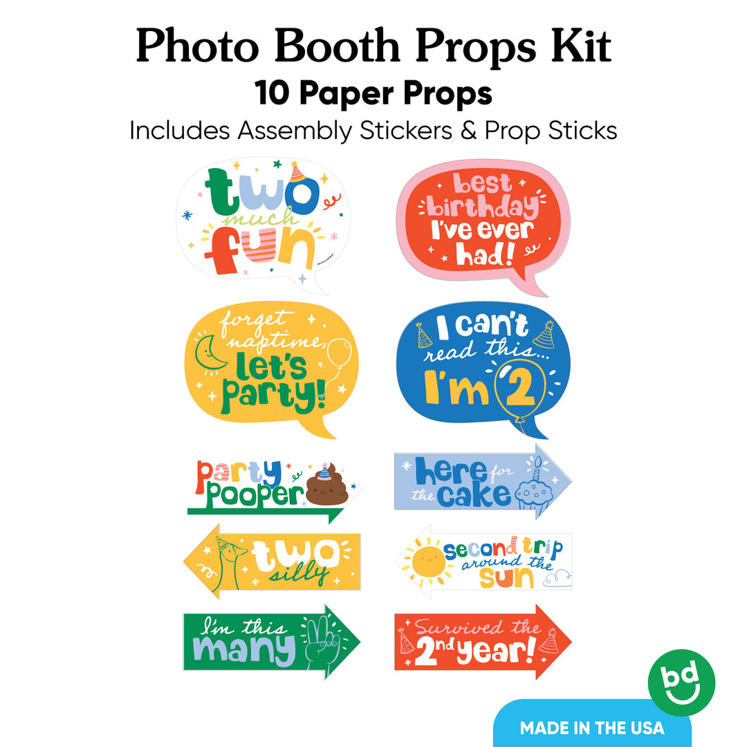Time Two Party Funny Photo Props - 10 Ct