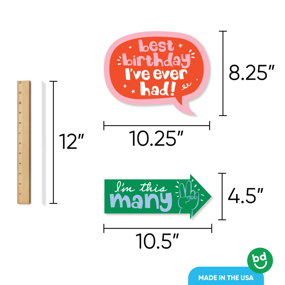 Time Two Party Funny Photo Props - 10 Ct
