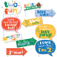 Time Two Party Funny Photo Props - 10 Ct