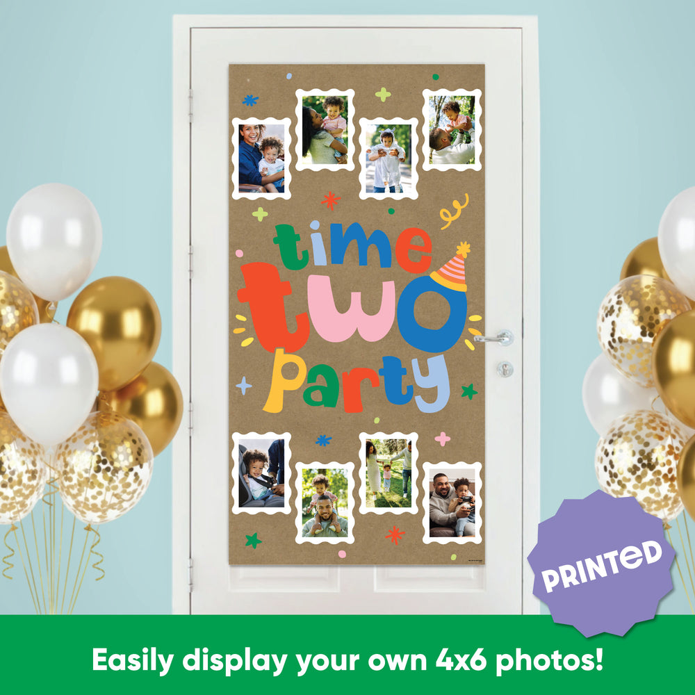Time Two Party Kraft Photo Banner