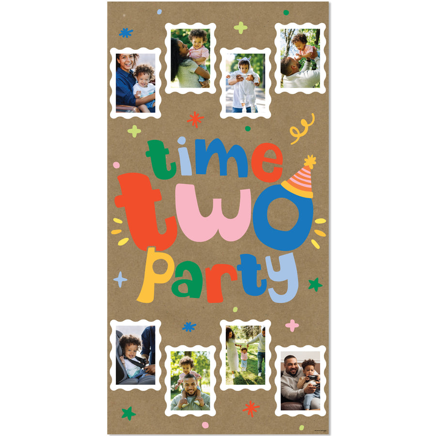Time Two Party Kraft Photo Banner