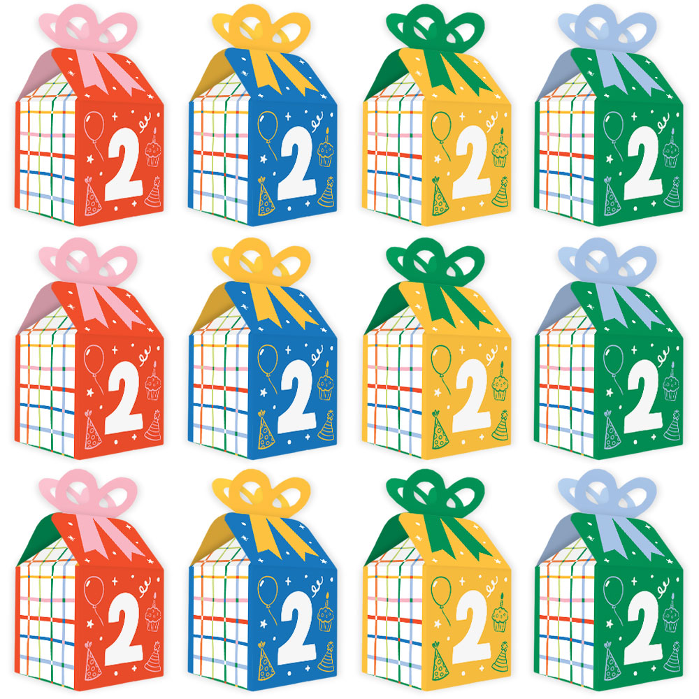 Time Two Party Bow Boxes - 12 Ct
