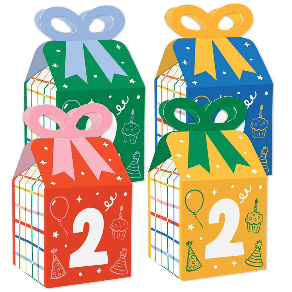 Time Two Party Bow Boxes - 12 Ct